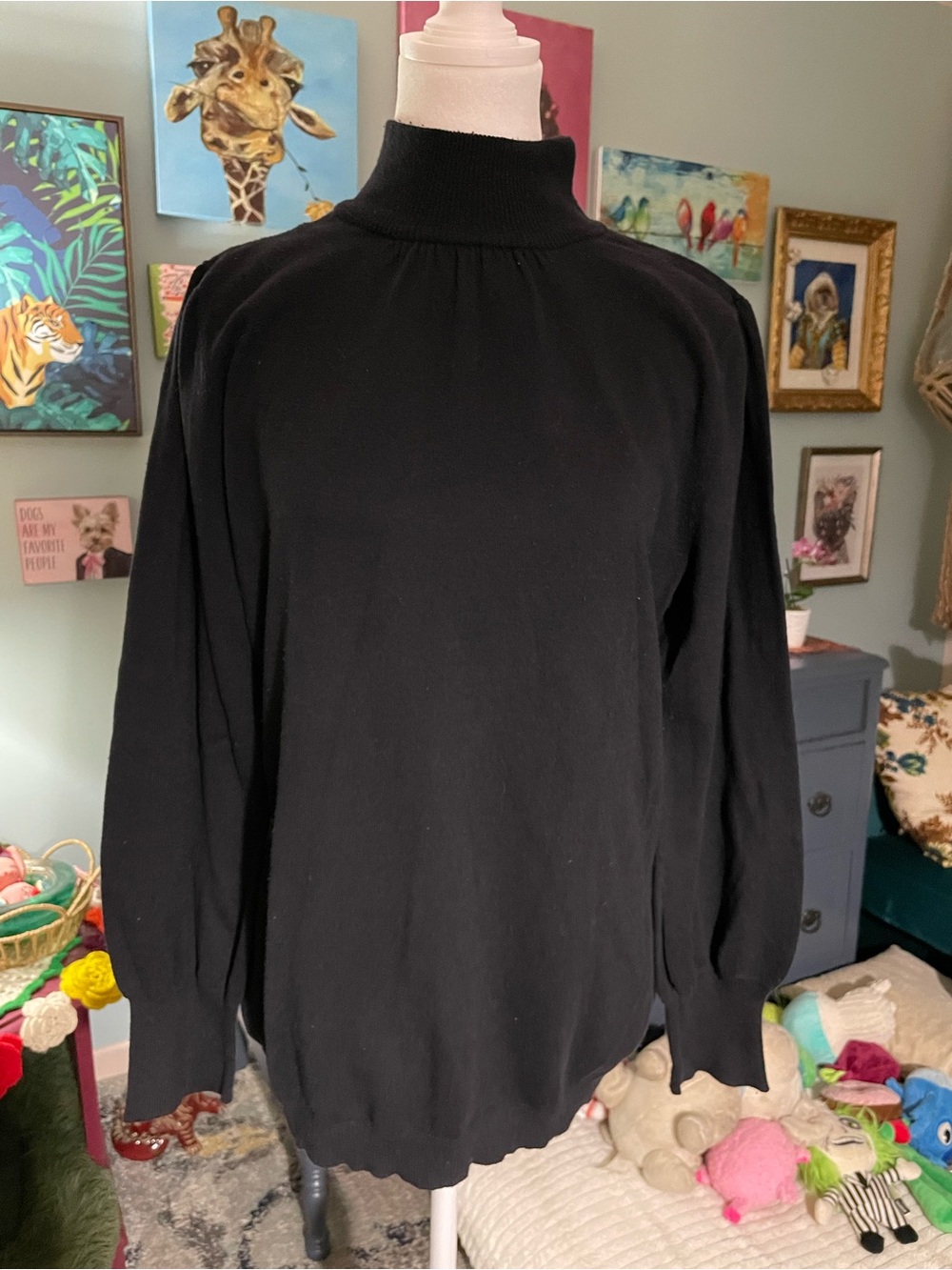 Fashion Bug Black Mock Neck Sweater